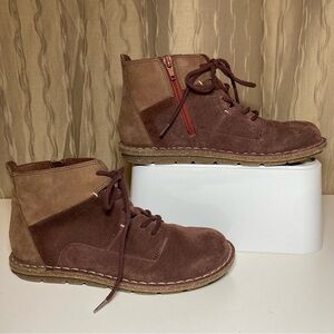 Clarks Tamitha Key Low Chukka Boots Women's 5 Brown Maroon Suede Booties